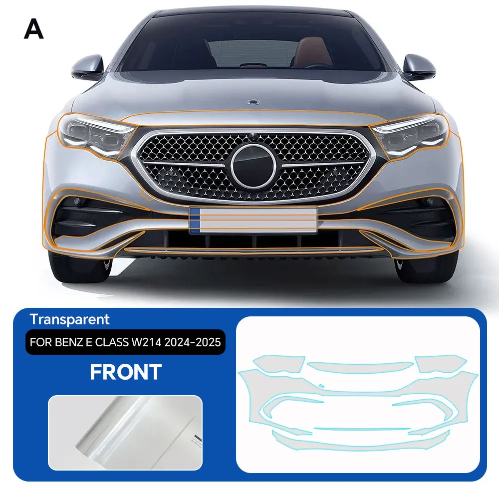 For Mercedes Benz E Class W214 2024 2025 TPU Pre-cut PPF Kit Car Scratch-resistant Front Bumper Hood Transparent Protective Film
For Mercedes Benz E Class W214 2024 2025 TPU Pre-cut PPF Kit Car Scratch-resistant Front Bumper Hood Transparent Protective Film