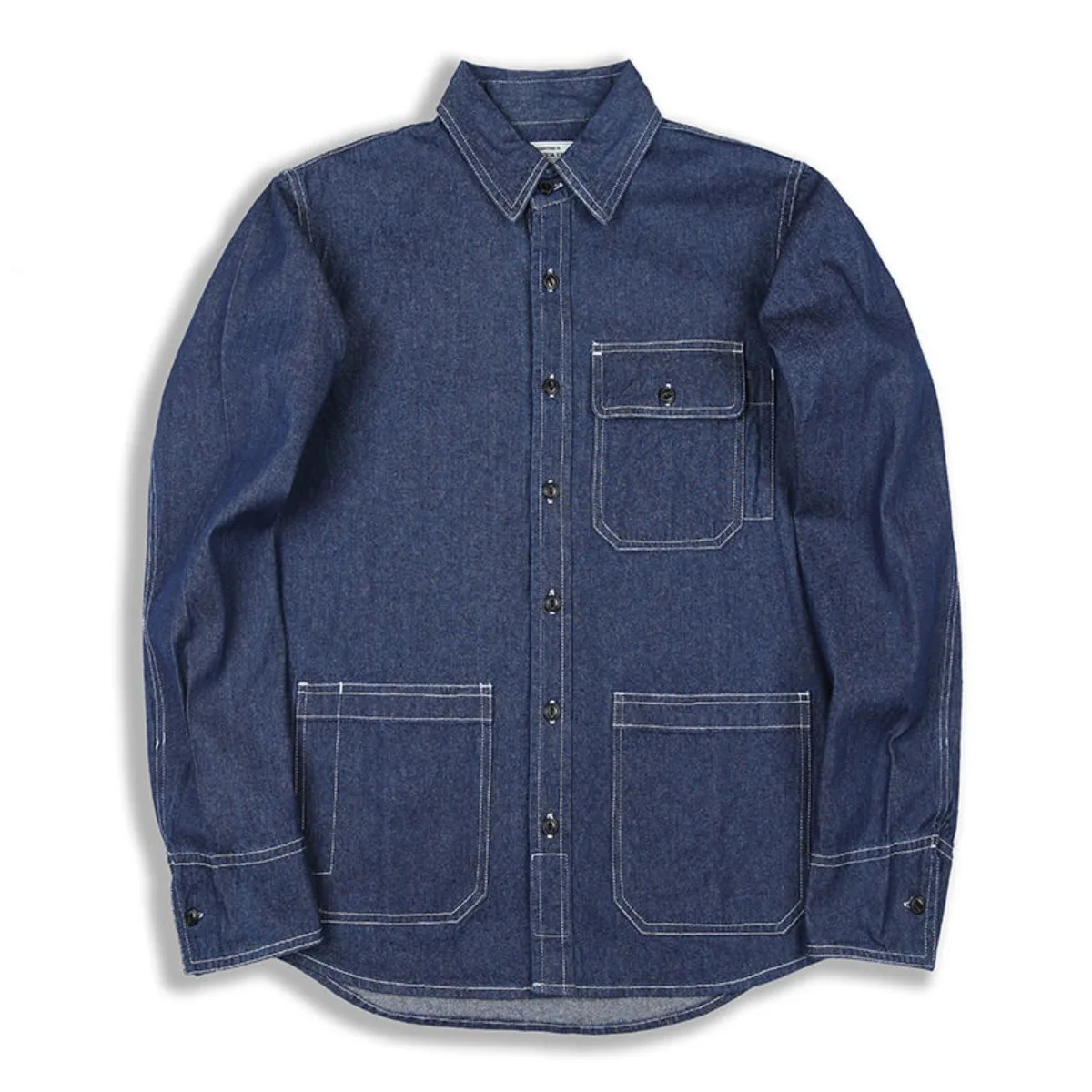 Japanese Kapital Style Shirts Retro Vertical Striped Multiple Pockets Denim Shirt for Men
Japanese Kapital Style Shirts Retro Vertical Striped Multiple Pockets Denim Shirt for Men