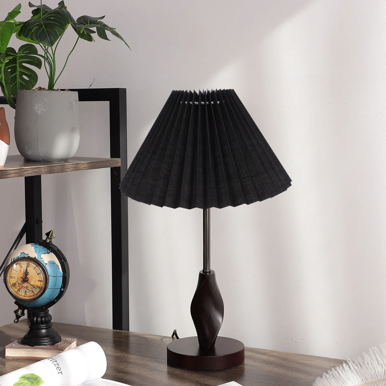 Pleated Black Fabric Lamp Shade with Iron Structure Sturdy Non Deformable Light Shade for Table Floor Lamps Home Hotel Living
Pleated Black Fabric Lamp Shade with Iron Structure Sturdy Non Deformable Light Shade for Table Floor Lamps Home Hotel Living