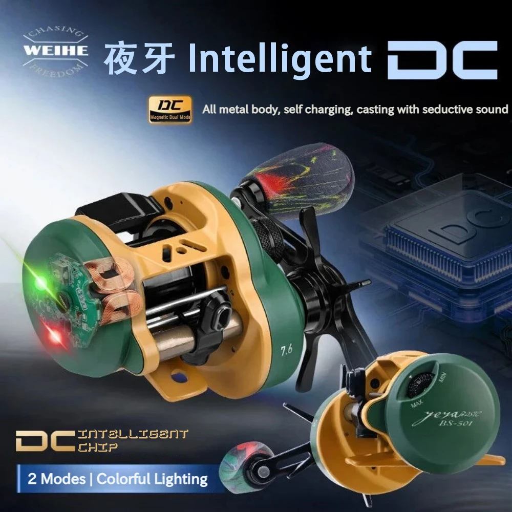 7.6:1 DC Smart/Magnetic Brake Baitcasting Reel 12+1BB 4kg Max Drag Aluminum Frame Micro Anti-Backlash Lure Fishing Reel L/R Hand
7.6:1 DC Smart/Magnetic Brake Baitcasting Reel 12+1BB 4kg Max Drag Aluminum Frame Micro Anti-Backlash Lure Fishing Reel L/R Hand
