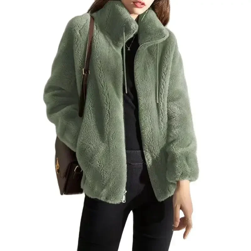 Coat Women's Tide Ins Autumn Winter New Jacket Double-Sided Velvet Warm Sportshirt Female Cardigan Large Size Overwear Lady 2024
Coat Women's Tide Ins Autumn Winter New Jacket Double-Sided Velvet Warm Sportshirt Female Cardigan Large Size Overwear Lady 2024