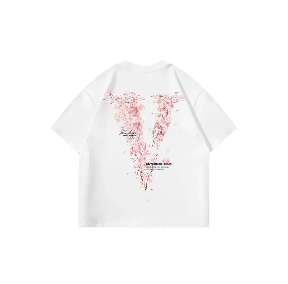2025 Summer American Retro Street Cherry Blossom Letter Logo Printed Loose Trendy Short-sleeved T-shirt for Men and Women
2025 Summer American Retro Street Cherry Blossom Letter Logo Printed Loose Trendy Short-sleeved T-shirt for Men and Women