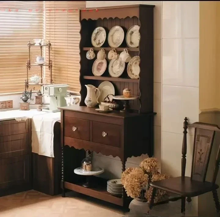 A retro side coffee tea cabinet medium antique high foot storage display cabinet
A retro side coffee tea cabinet medium antique high foot storage display cabinet