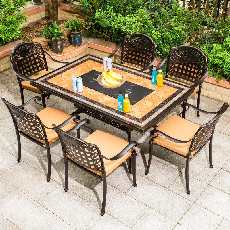 Outdoor Korean BBQ Grill Table & Chair Set, Aluminum Ceramic Tile Restaurant Furniture, Electric Grill With Best Price
Outdoor Korean BBQ Grill Table & Chair Set, Aluminum Ceramic Tile Restaurant Furniture, Electric Grill With Best Price