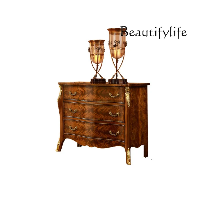 British neoclassical solid wood three-bucket cabinet, living room drawer storage, storage cabinet, European bedroom furniture
British neoclassical solid wood three-bucket cabinet, living room drawer storage, storage cabinet, European bedroom furniture