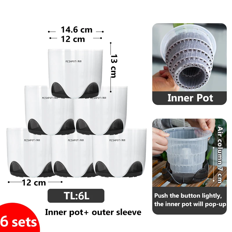 Meshpot 6 sets 12cm Orchid Pot with Air Holes Double Layer Plastic Flower Pot with Good Air Circulation
Meshpot 6 sets 12cm Orchid Pot with Air Holes Double Layer Plastic Flower Pot with Good Air Circulation