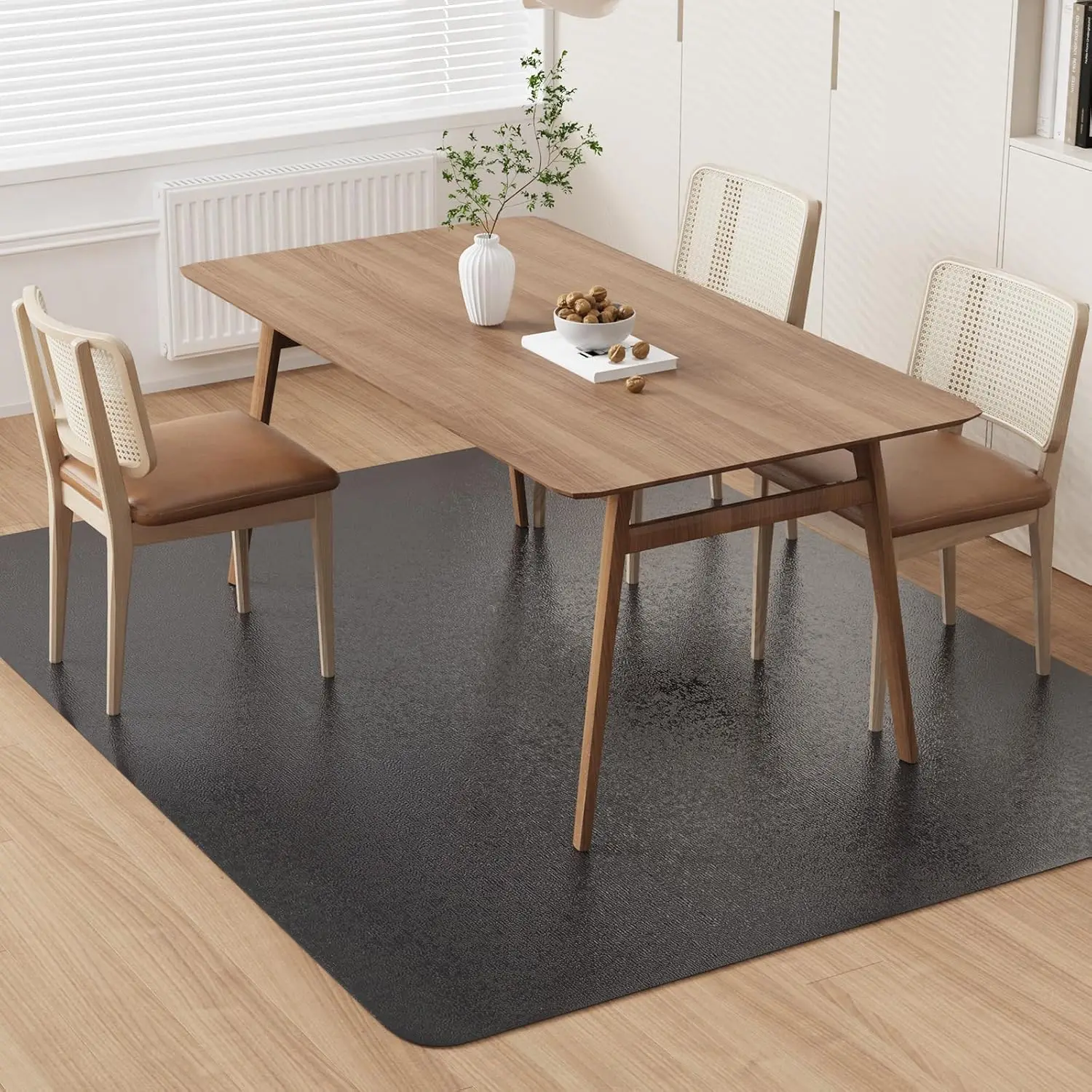 5'x7' Large Black Non-Slip Waterproof Vinyl Area Rug for Dining Room, Spill Resistant Floor Protector, Easy Clean Splat Mat
5'x7' Large Black Non-Slip Waterproof Vinyl Area Rug for Dining Room, Spill Resistant Floor Protector, Easy Clean Splat Mat