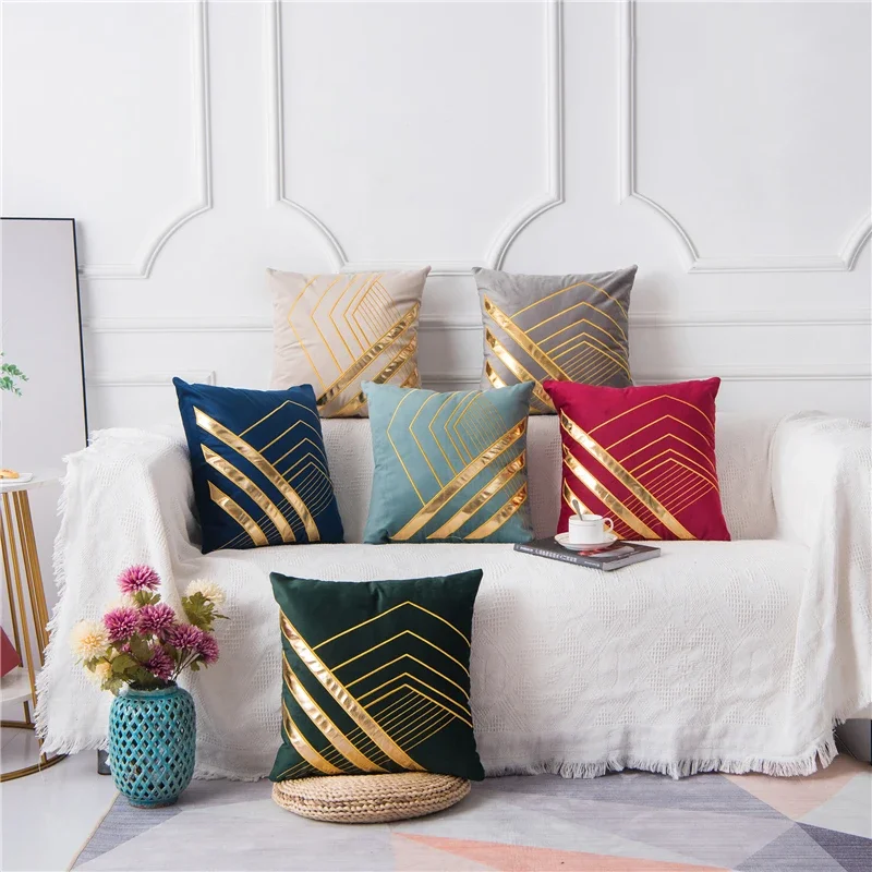 45x45cm Geometric Pillow Case Velvet Gold Bronzing Cushion Cover Home Living Room Sofa Decoration
45x45cm Geometric Pillow Case Velvet Gold Bronzing Cushion Cover Home Living Room Sofa Decoration