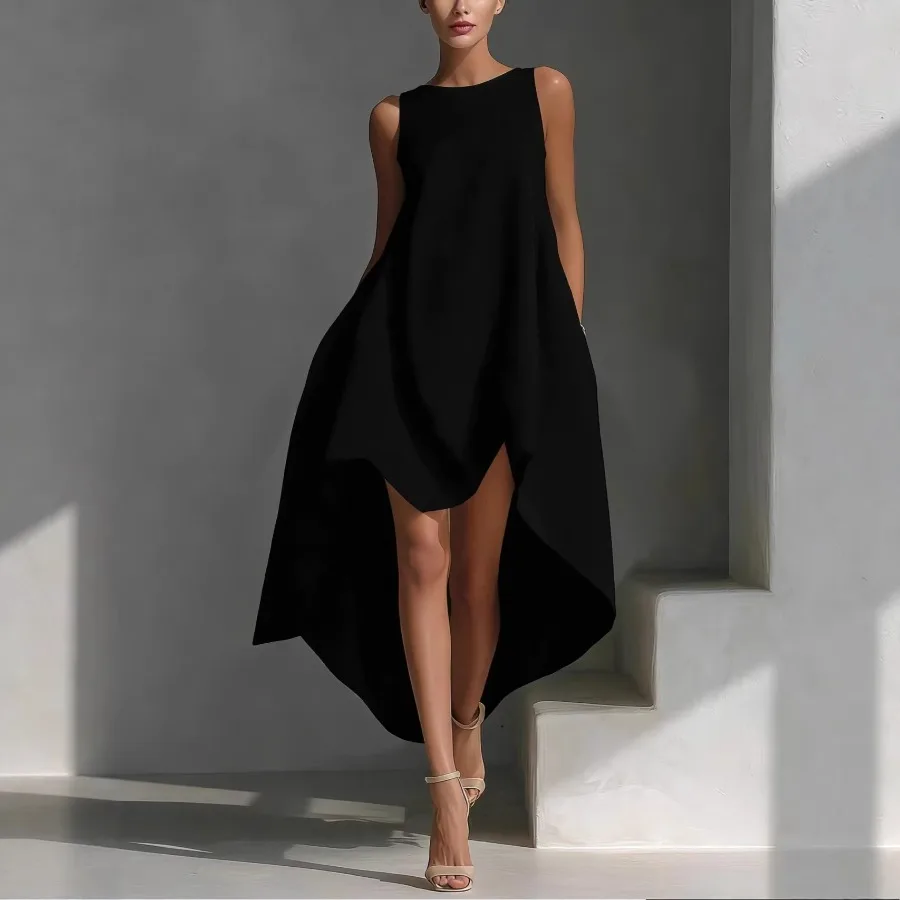 2026 European and American - spring linen and linen short front and long back irregular dress sleeveless vacation women's dres
2026 European and American - spring linen and linen short front and long back irregular dress sleeveless vacation women's dres