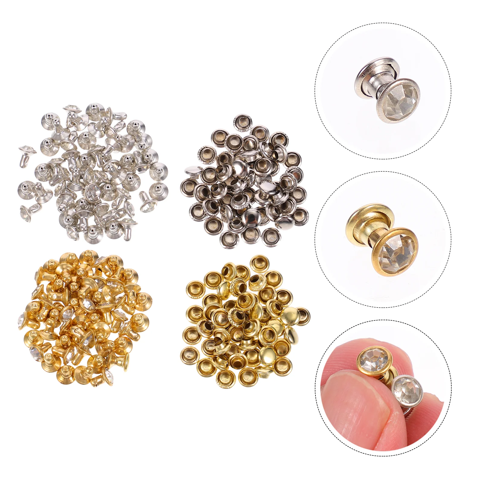 100 Pcs Colored Crystal Rivets Glass Rhinestone for Handbags Clothing Hats Bag Accessories Craft Supplies
100 Pcs Colored Crystal Rivets Glass Rhinestone for Handbags Clothing Hats Bag Accessories Craft Supplies