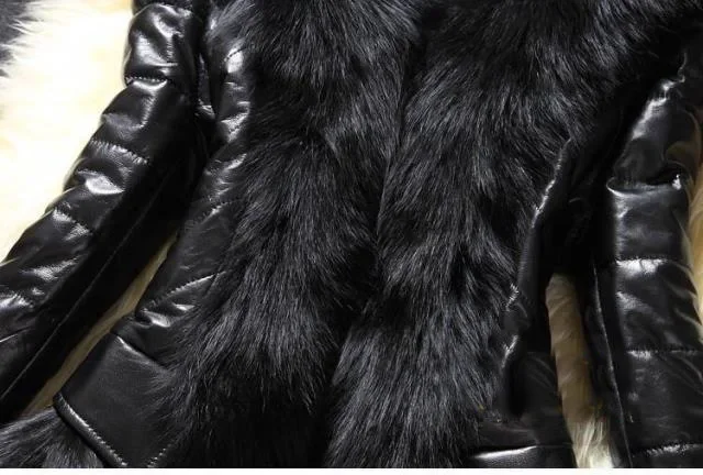 PU Leather Faux Fur Women Coat 2021 Casual Fluffy Coat Black Faux Fur Collar Jacket Coat
PU Leather Faux Fur Women Coat 2021 Casual Fluffy Coat Black Faux Fur Collar Jacket Coat