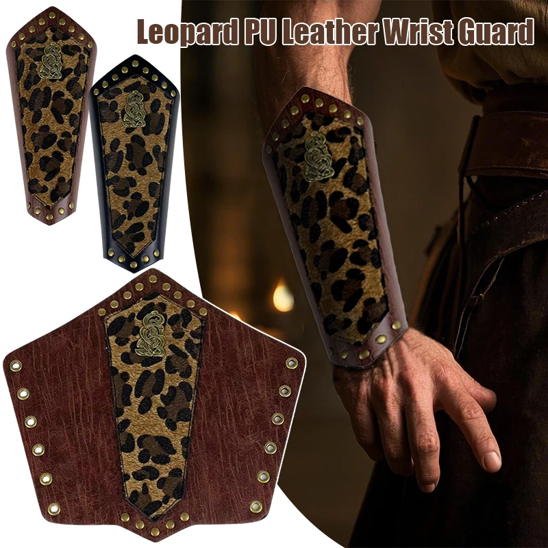 1 Pair Medieval Knight Wristband Leopard Pattern PU Leather Lace Up Bracers Viking Pirate Gauntlet Wristband Halloween Cosplay
1 Pair Medieval Knight Wristband Leopard Pattern PU Leather Lace Up Bracers Viking Pirate Gauntlet Wristband Halloween Cosplay