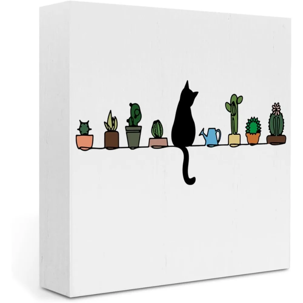 Cats and Plants Lover Gift, Gardening Gifts for Women Rustic Garden Decor Wooden Box Sign Block Plaque Gardener Planter Plant Fl
Cats and Plants Lover Gift, Gardening Gifts for Women Rustic Garden Decor Wooden Box Sign Block Plaque Gardener Planter Plant Fl