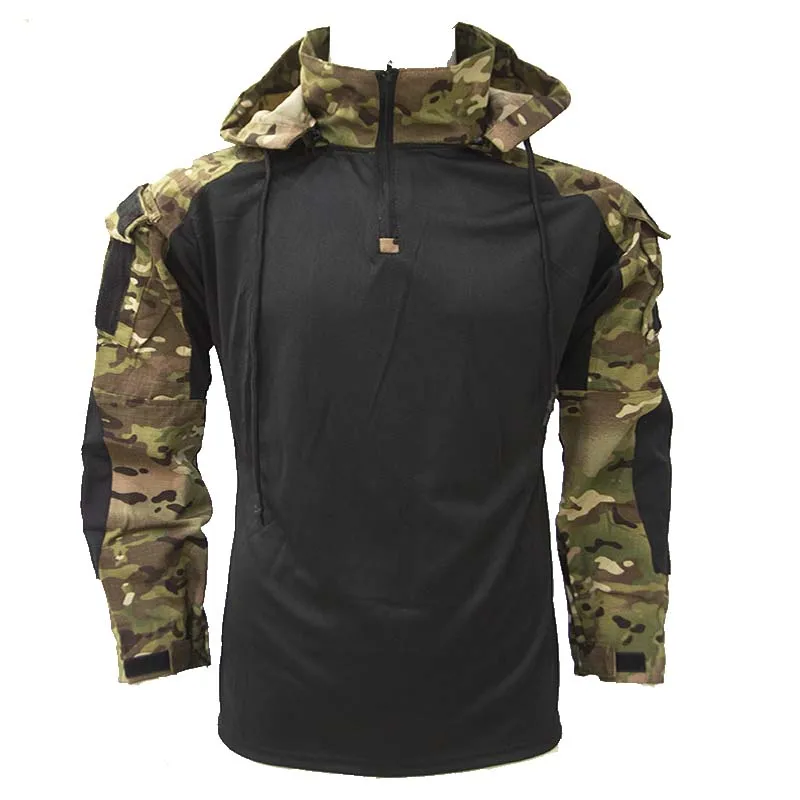 Tactical Tops Combat Shirts 1/4 Zipper Long Sleeve Tactical Shirts Men Clothing Rip Cotton Camo T Shirt Tops Wear-resisting
Tactical Tops Combat Shirts 1/4 Zipper Long Sleeve Tactical Shirts Men Clothing Rip Cotton Camo T Shirt Tops Wear-resisting