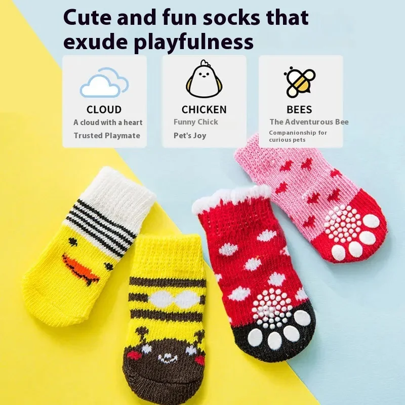 Pet Socks, High - Quality Anti - Slip Bottom Socks for Small Dogs, Cotton Socks for Dog Paws, Pet Supplies
Pet Socks, High - Quality Anti - Slip Bottom Socks for Small Dogs, Cotton Socks for Dog Paws, Pet Supplies