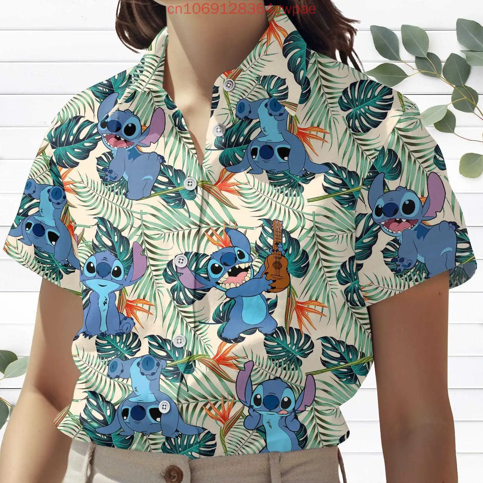 Disney Lilo Stitch Women's Hawaiian Shirt Fashion Short Sleeve Button Shirt Summer Casual Beach Vacation Sun Protection Shirt
Disney Lilo Stitch Women's Hawaiian Shirt Fashion Short Sleeve Button Shirt Summer Casual Beach Vacation Sun Protection Shirt