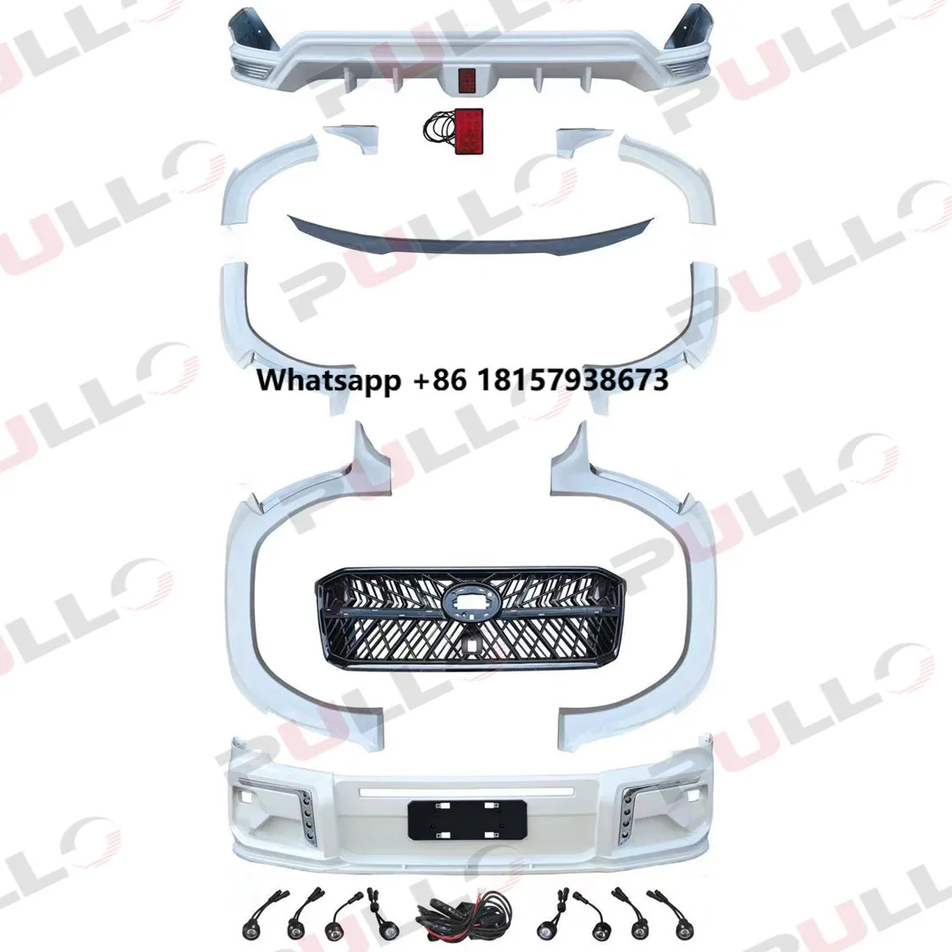 Car bumpers include front and rear bumper with grille and wheel eyebrow for Land Cruiser 300 high version upgrade to Wald model
Car bumpers include front and rear bumper with grille and wheel eyebrow for Land Cruiser 300 high version upgrade to Wald model