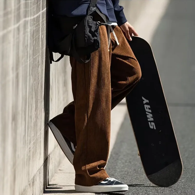 Y2k Men Casual Pants Loose Straight Corduroy Pants Elastic Waist Sweatpants Fashion Streetwear Spring Men Sports Jogger Trousers
Y2k Men Casual Pants Loose Straight Corduroy Pants Elastic Waist Sweatpants Fashion Streetwear Spring Men Sports Jogger Trousers