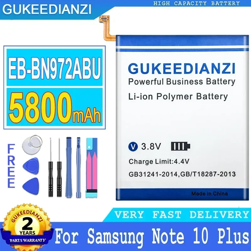 5800mAh EB-BN972ABU Mobile Phone Battery For Samsung GALAXY Note 10+ Note10Plus Note 10 Note10+ Plus SM-N975F SM-N975DS
5800mAh EB-BN972ABU Mobile Phone Battery For Samsung GALAXY Note 10+ Note10Plus Note 10 Note10+ Plus SM-N975F SM-N975DS