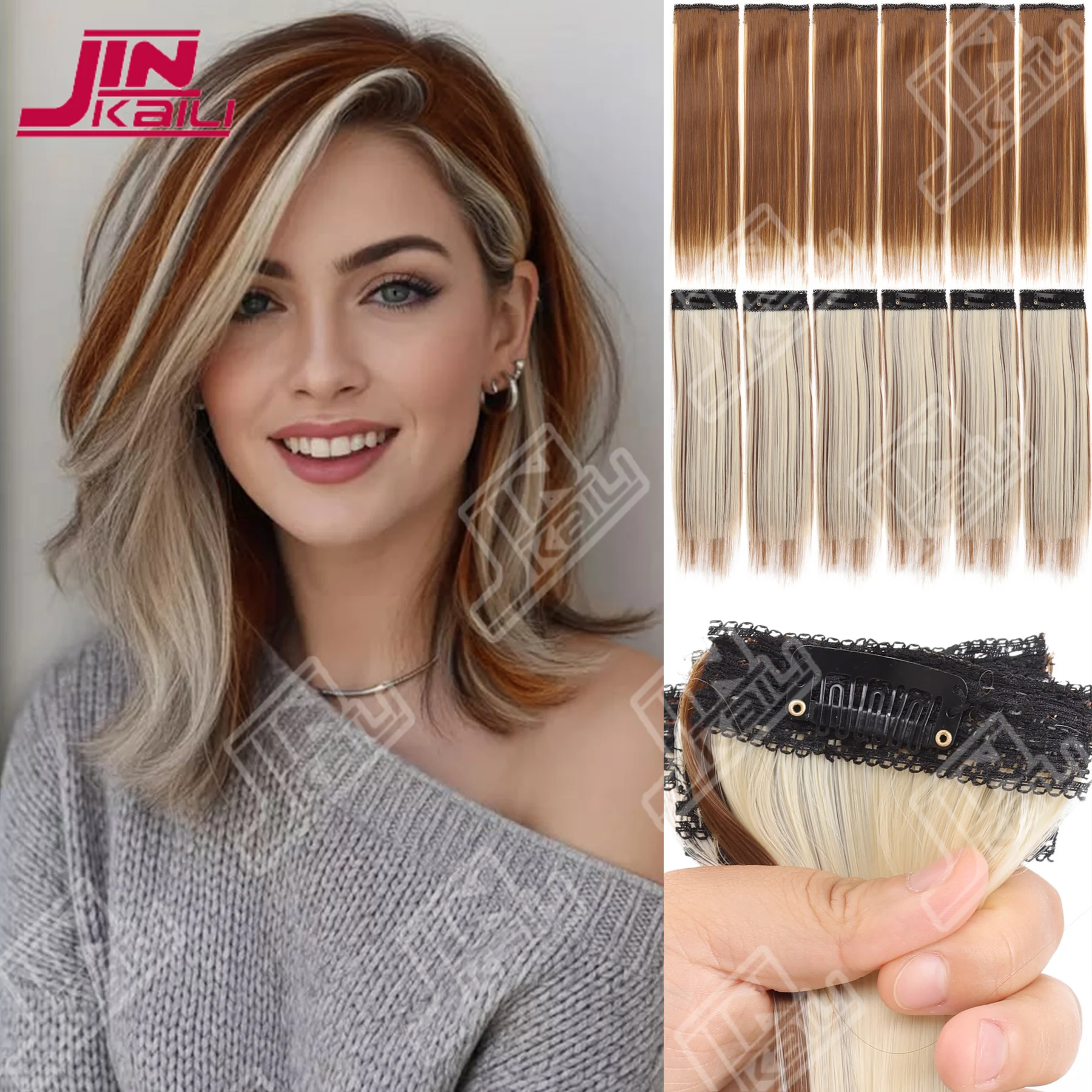 JKL 6pcs/Set Hair Clips Hair Extensions 10Inches Long Straight Synthetic Fiber Wigs Suitable For Women And Girls Daily Use
JKL 6pcs/Set Hair Clips Hair Extensions 10Inches Long Straight Synthetic Fiber Wigs Suitable For Women And Girls Daily Use
