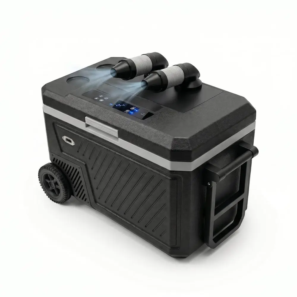12 Volt Refrigerator, 48QT45L DualZone Electric Cooler for Car with Air Cooler, Portable Freezer 12 24V DC 100240V AC Tool Batt
12 Volt Refrigerator, 48QT45L DualZone Electric Cooler for Car with Air Cooler, Portable Freezer 12 24V DC 100240V AC Tool Batt