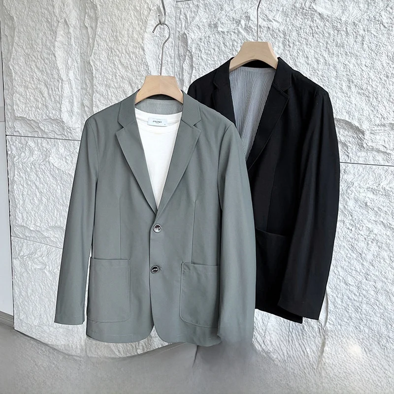 High Elastic Ice Silk Men's Casual Suit Jaet Spring Summer Breathable Cheered Busin Travel Lightweight Faion Ci Sle
High Elastic Ice Silk Men's Casual Suit Jaet Spring Summer Breathable Cheered Busin Travel Lightweight Faion Ci Sle