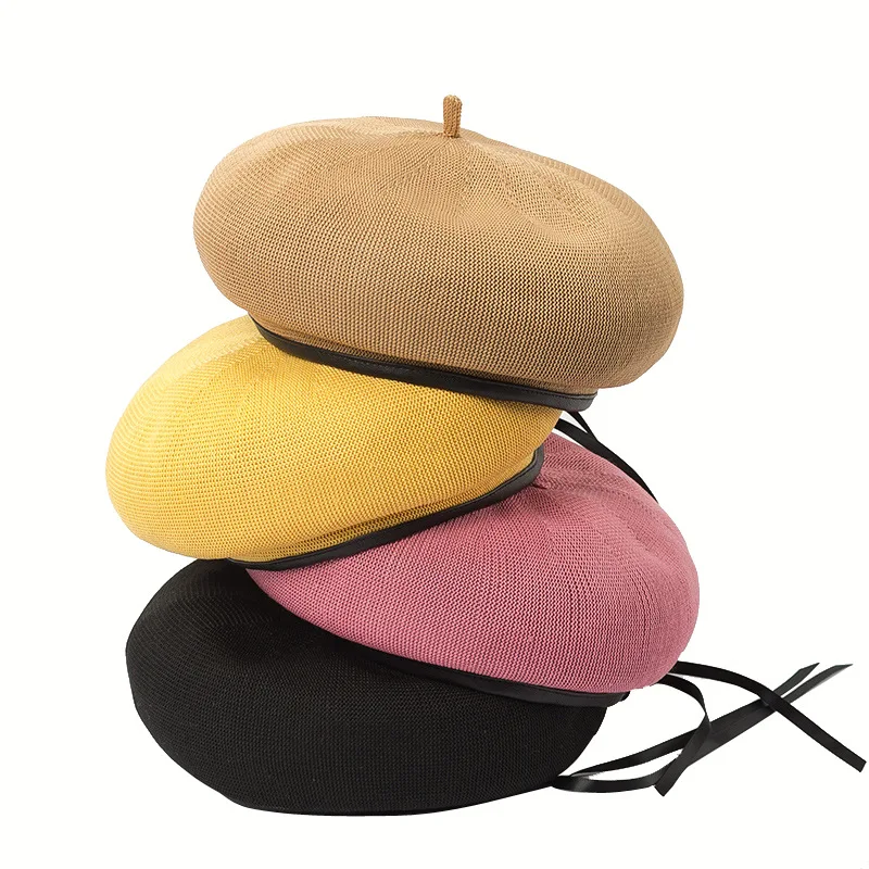 X494 New Knitted Breathable Adjustable Drawstring Pu Edge Beret Painter Hat Fashion Casual Hat Adult Beanies Lady Knitting Caps
X494 New Knitted Breathable Adjustable Drawstring Pu Edge Beret Painter Hat Fashion Casual Hat Adult Beanies Lady Knitting Caps