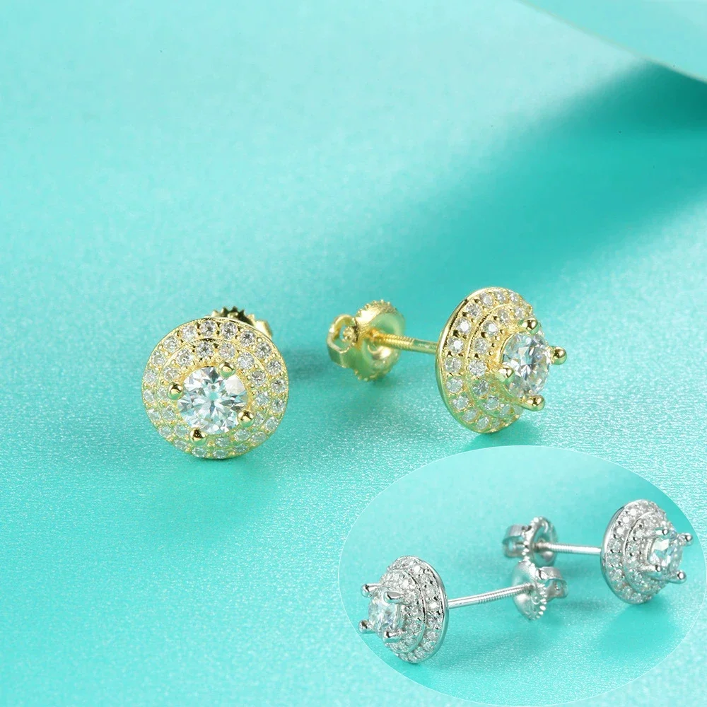 Apaison D VVS1 Moissanite Stud Earrings For Women 18K Gold Plated Jewelry Gift Pass Diamond Tester With GRA Certificate
Apaison D VVS1 Moissanite Stud Earrings For Women 18K Gold Plated Jewelry Gift Pass Diamond Tester With GRA Certificate