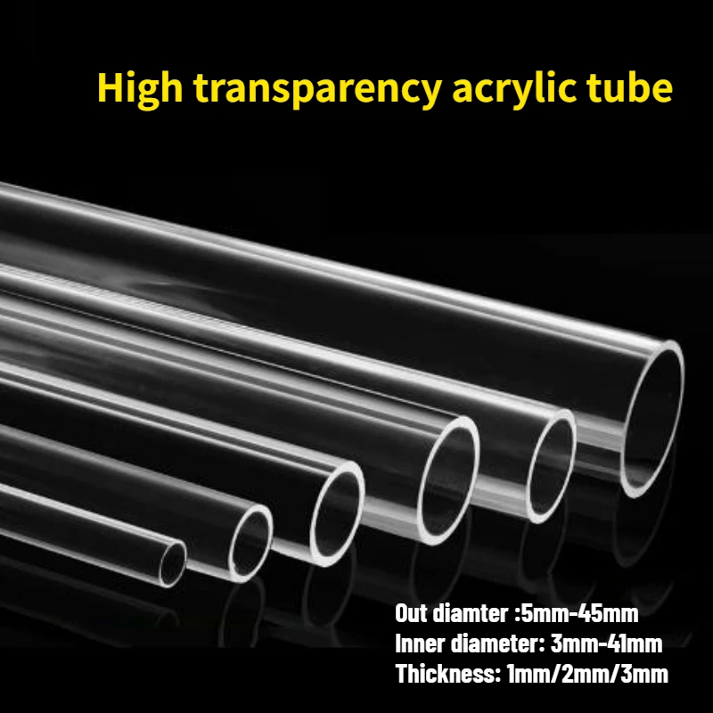 1/2/4/8pcs OD 5-35mm Transparent Acrylic Tube Rigid Round Tubing 500mm Length PMMA Organic Glass Tube Plastic Pipe Fittings
1/2/4/8pcs OD 5-35mm Transparent Acrylic Tube Rigid Round Tubing 500mm Length PMMA Organic Glass Tube Plastic Pipe Fittings