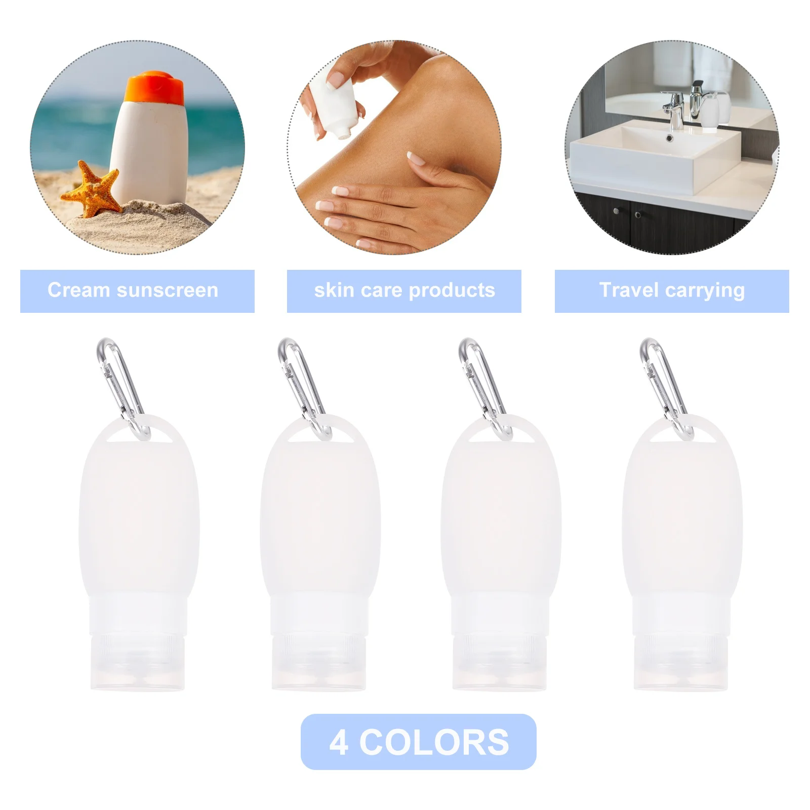 10Pcs Silicone Travel Empty Bottles Lotion Containers Portable Mini Storage with Carabiner for Perfume Essential Oils
10Pcs Silicone Travel Empty Bottles Lotion Containers Portable Mini Storage with Carabiner for Perfume Essential Oils