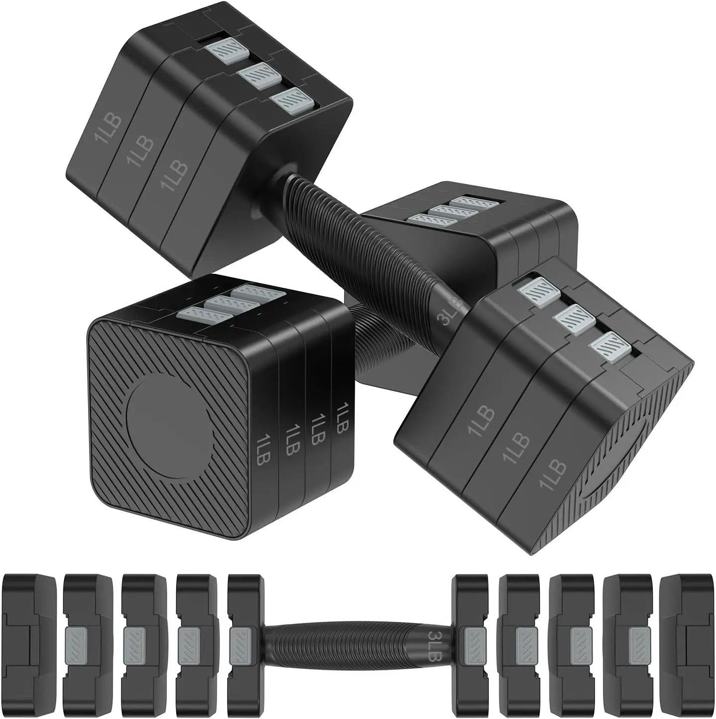 22LBS Adjustable Dumbbells Set, Hand Weights Sets with 5 Levels 3lb, 5lb, 7lb, 9lb, 11lb, Adjustable Weight Dumbbells
22LBS Adjustable Dumbbells Set, Hand Weights Sets with 5 Levels 3lb, 5lb, 7lb, 9lb, 11lb, Adjustable Weight Dumbbells