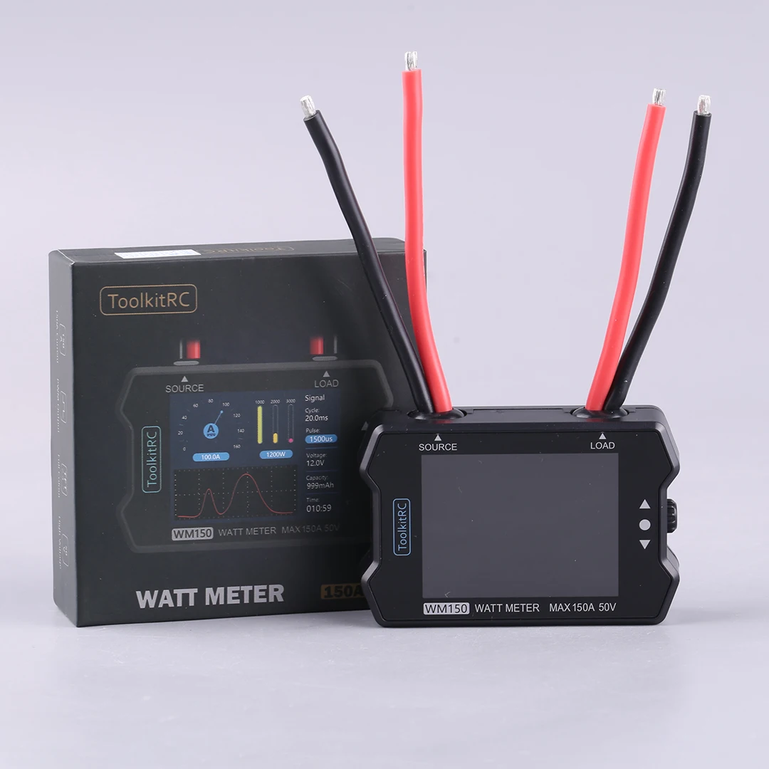 ToolkitRC WM150 Ваттметр 150А 50В Измеритель мощности двигателя Высокоточный тестер вывода сигнала PPM
ToolkitRC WM150 Ваттметр 150А 50В Измеритель мощности двигателя Высокоточный тестер вывода сигнала PPM