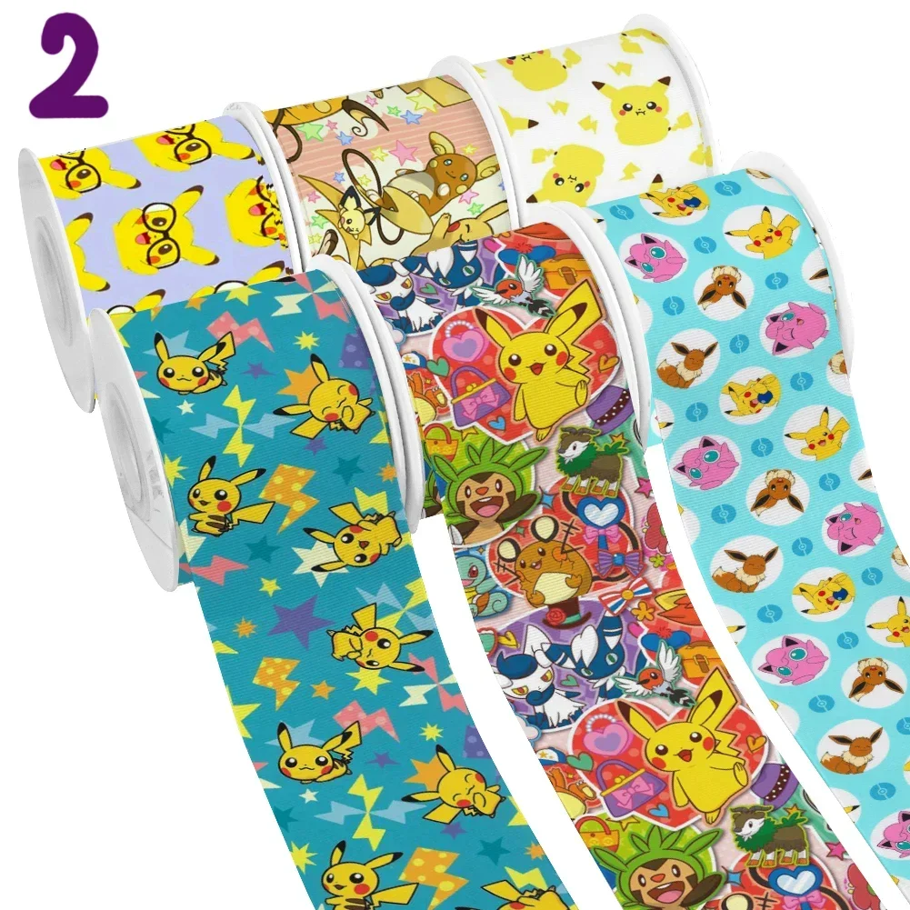 Cartoon Pokemon 50 Yards Japanese Pikachu Design Printed Grosgrain Satin Ribbon for Gift Wrapping Hair Bow Craft Accessories
Cartoon Pokemon 50 Yards Japanese Pikachu Design Printed Grosgrain Satin Ribbon for Gift Wrapping Hair Bow Craft Accessories