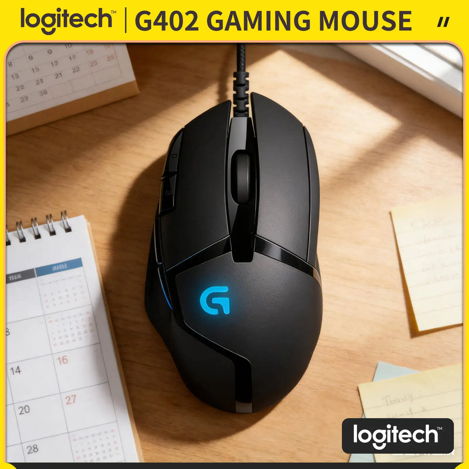 Logitech G402 Hyperion Fury Mouse 4000 DPI On-the-Fly Switch 8 Buttons 500 IPS 1ms Response Ergonomic Design
Logitech G402 Hyperion Fury Mouse 4000 DPI On-the-Fly Switch 8 Buttons 500 IPS 1ms Response Ergonomic Design