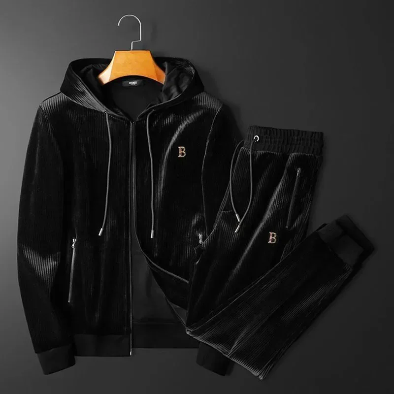 2024 nidye High end Leisure Sports Hooded Set Men's clothing Gold Velvet Two piece Set Loose Autumn and Winter New Men's Wear
2024 nidye High end Leisure Sports Hooded Set Men's clothing Gold Velvet Two piece Set Loose Autumn and Winter New Men's Wear
