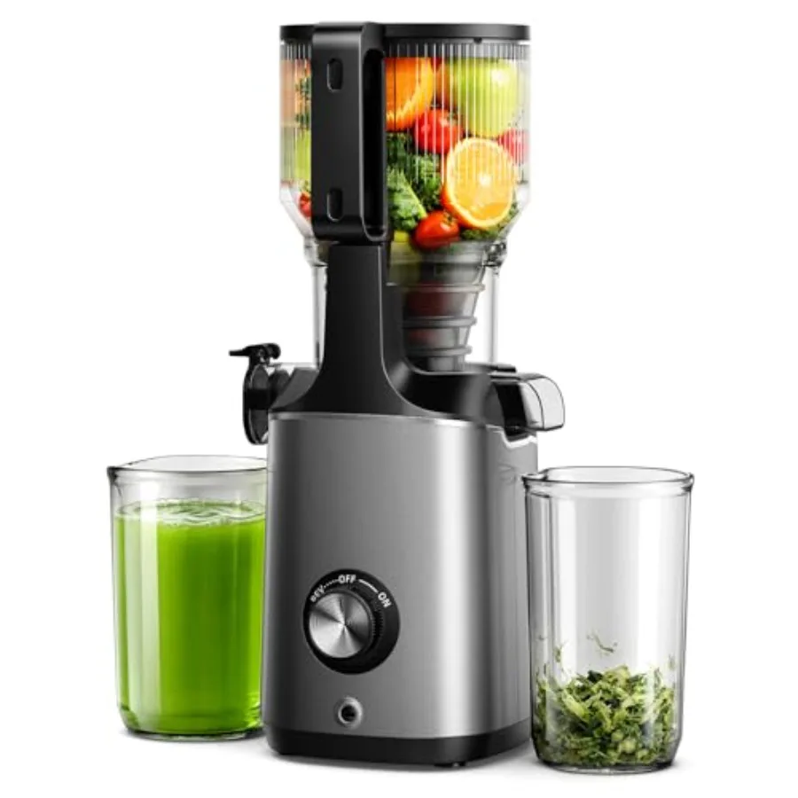Cold Press Juicer Machines for home use, stainless steel body, black color, 5.8 wide feed chute and 99.6 high juice yield
Cold Press Juicer Machines for home use, stainless steel body, black color, 5.8 wide feed chute and 99.6 high juice yield