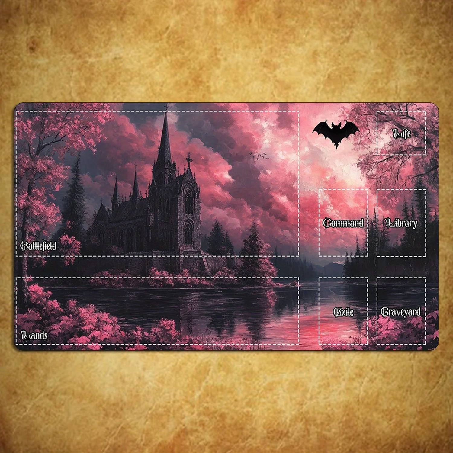 Pink Castle Theme Magic card playmat with zone Mtg Playmat Non-Slip Durable Stitched Edge 35X60CM Desk mat tapete magic mtg
Pink Castle Theme Magic card playmat with zone Mtg Playmat Non-Slip Durable Stitched Edge 35X60CM Desk mat tapete magic mtg