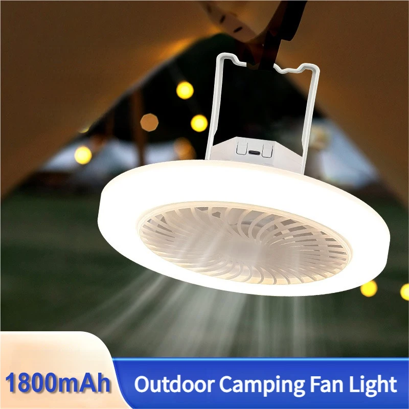 Camping Ceiling Fans Light Desktop Quiet Fan Lamp with Dimmable 3 Fan Speeds for Small Spaces Tent Bedroom Home Office 1800mAh
Camping Ceiling Fans Light Desktop Quiet Fan Lamp with Dimmable 3 Fan Speeds for Small Spaces Tent Bedroom Home Office 1800mAh