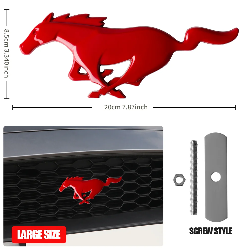 Glossy 3D Mustang Horse Logo Car Badge Front Grille Rear Trunk Sticker For Ford Focus ST Mk2 Mk3 Mk7 Fiesta Ranger Kuga F150
Glossy 3D Mustang Horse Logo Car Badge Front Grille Rear Trunk Sticker For Ford Focus ST Mk2 Mk3 Mk7 Fiesta Ranger Kuga F150
