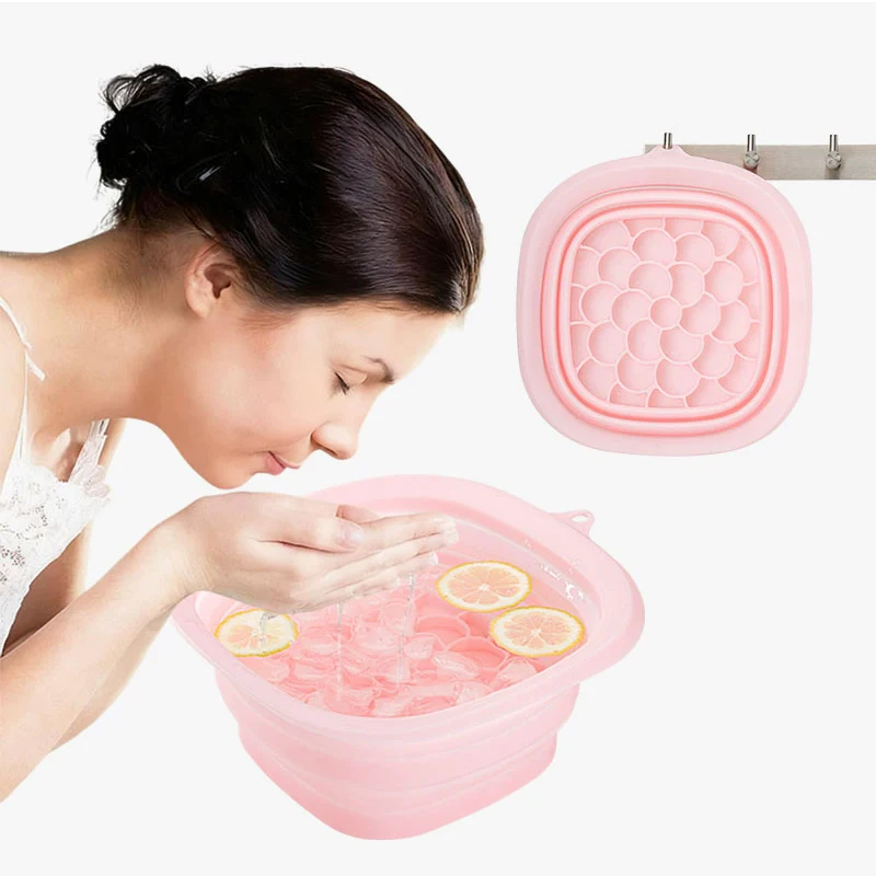 Foldable Face Ice Bath Bowl Facials Plunge Washbasin Silicone Portable Travel Home Skincare Ice Facials Bath Tool
Foldable Face Ice Bath Bowl Facials Plunge Washbasin Silicone Portable Travel Home Skincare Ice Facials Bath Tool