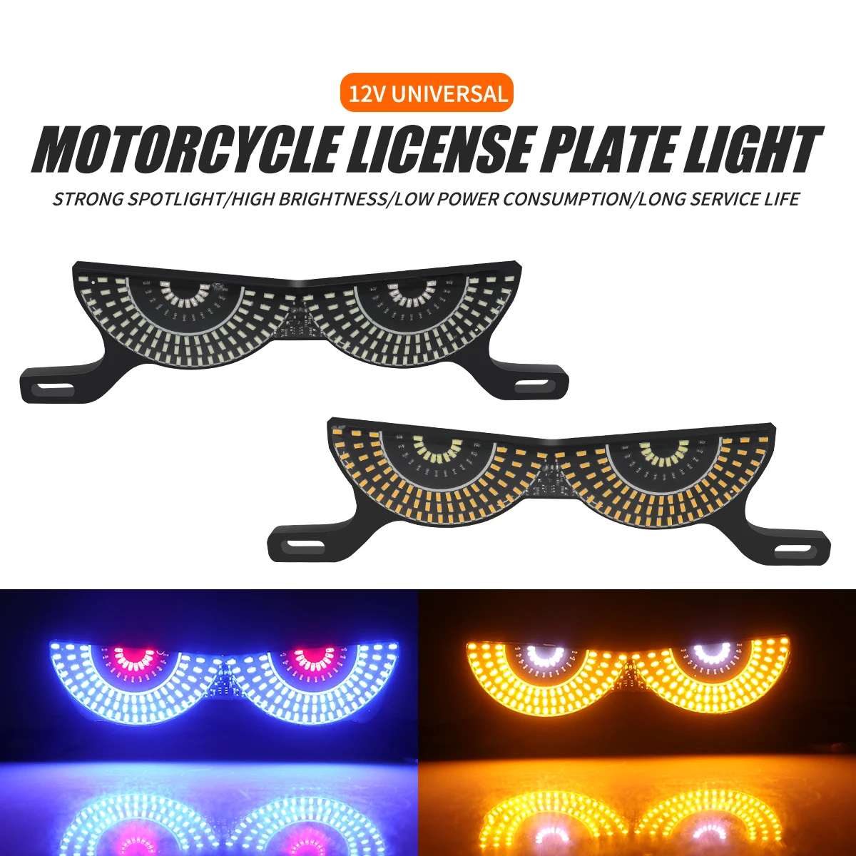 KEVANLY Motorcycl Dual Color License plate light Headlight For Modified Decoration single light car Accessories 12V Universal
KEVANLY Motorcycl Dual Color License plate light Headlight For Modified Decoration single light car Accessories 12V Universal