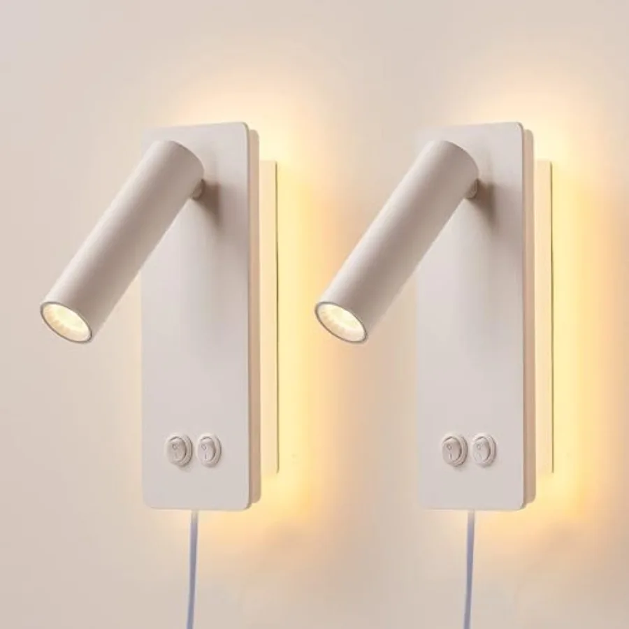 Bedside Reading Lamp Wall Mounted, LED Wall Reading Lights for Bed, Plug in Wall Sconce Set of 2, Bed Reading Light 3W 3000K Bo
Bedside Reading Lamp Wall Mounted, LED Wall Reading Lights for Bed, Plug in Wall Sconce Set of 2, Bed Reading Light 3W 3000K Bo