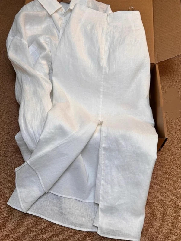 Elegant Women's White Lazy Half-Skirt Spring Fashion High Waist Straight Cut Loose Fit Skirts for Ladies 2026 New Arrival
Elegant Women's White Lazy Half-Skirt Spring Fashion High Waist Straight Cut Loose Fit Skirts for Ladies 2026 New Arrival