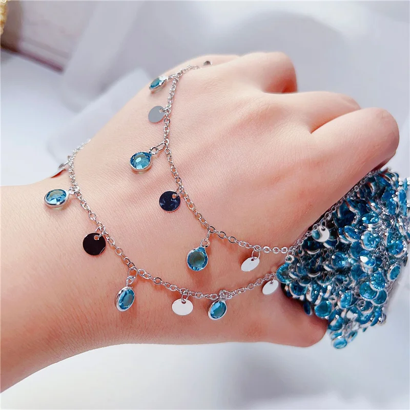 1meters Zircon Stones Crystal Beads Chains Copper Metal Link Bracelet Chains Bulk Lot for Necklace Jewelry Making Accessories
1meters Zircon Stones Crystal Beads Chains Copper Metal Link Bracelet Chains Bulk Lot for Necklace Jewelry Making Accessories