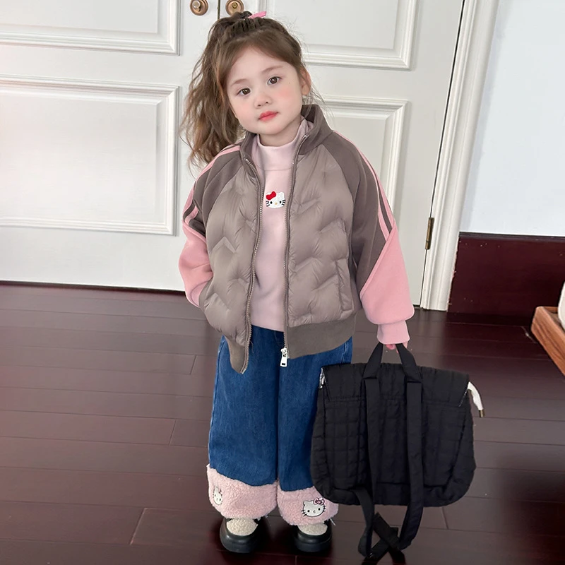 Girl Down Jacket White Duck Down Autumn and Winter Children Warm Jacket Fashion Simple Casual Coat Clothes Korean Simple Style
Girl Down Jacket White Duck Down Autumn and Winter Children Warm Jacket Fashion Simple Casual Coat Clothes Korean Simple Style