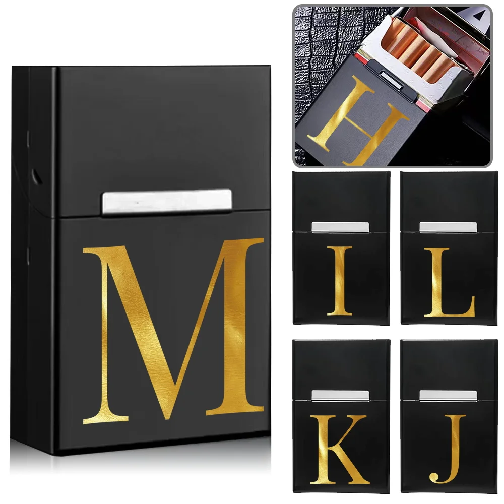 Metal Cigarette Case Cigar Box Portable Flip Cover 20Pcs Cigarettes Tobacco Holder Storage Container Smoking Tool Letter Pattern
Metal Cigarette Case Cigar Box Portable Flip Cover 20Pcs Cigarettes Tobacco Holder Storage Container Smoking Tool Letter Pattern