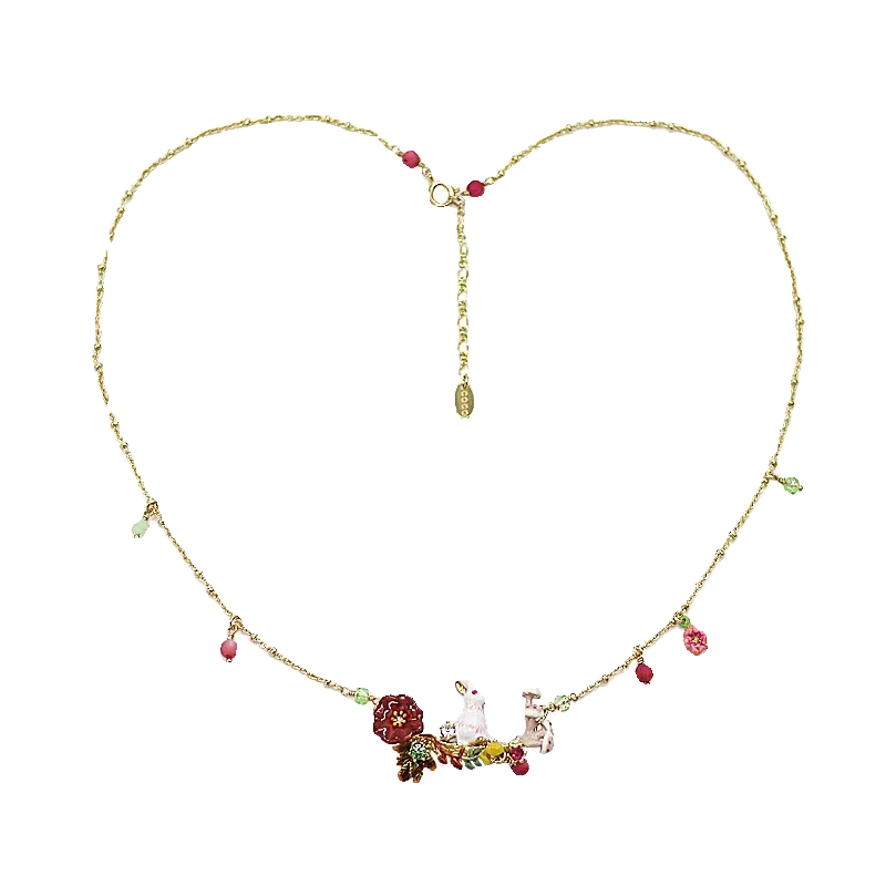 French enamel dream rabbit berry flower necklace niche high-end light luxury earrings
French enamel dream rabbit berry flower necklace niche high-end light luxury earrings