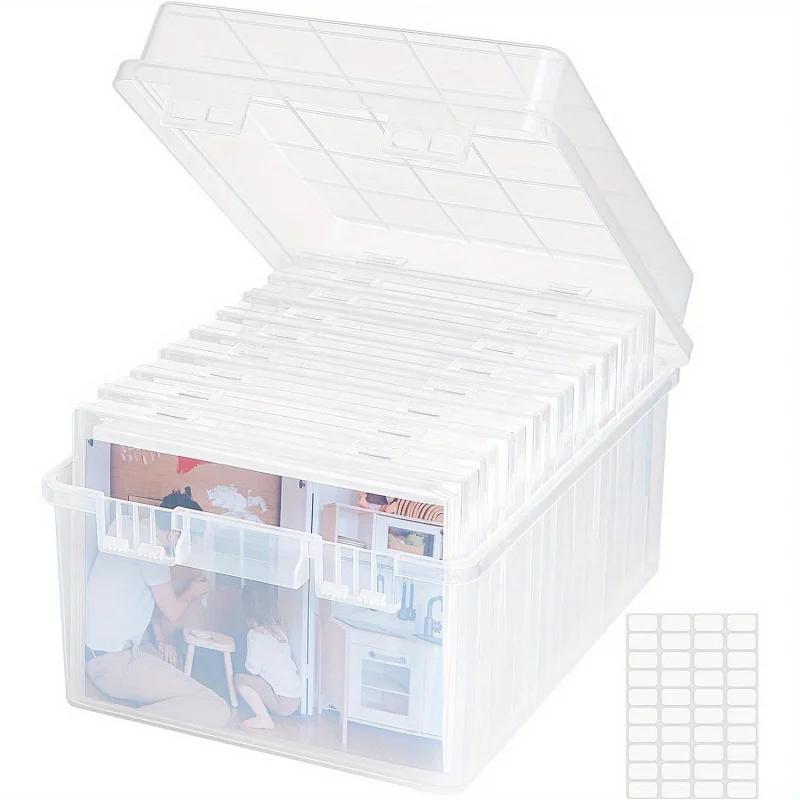 5x7 Photo Storage Box 9 Pack Clear Plastic with Label Sticker for Cards Photos Stamps Office Supplies
5x7 Photo Storage Box 9 Pack Clear Plastic with Label Sticker for Cards Photos Stamps Office Supplies