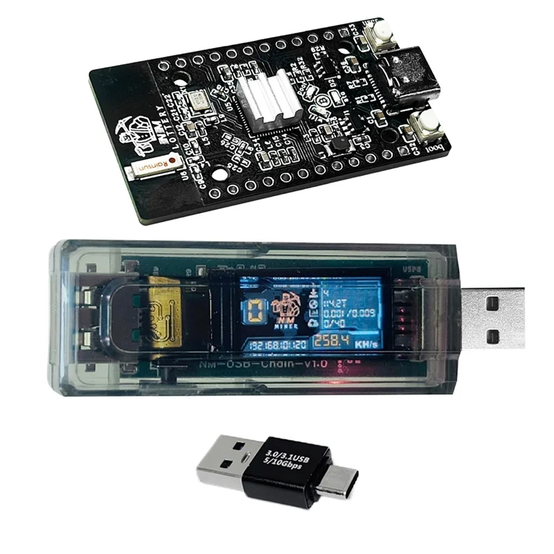 Exquisite-Nmminer Miner 265Kh/S +Nerdminer V2 308KH/S USB Chain Miner BTC Solo Lottery Miner Амперметр USB-A Series Form Chain
Exquisite-Nmminer Miner 265Kh/S +Nerdminer V2 308KH/S USB Chain Miner BTC Solo Lottery Miner Амперметр USB-A Series Form Chain