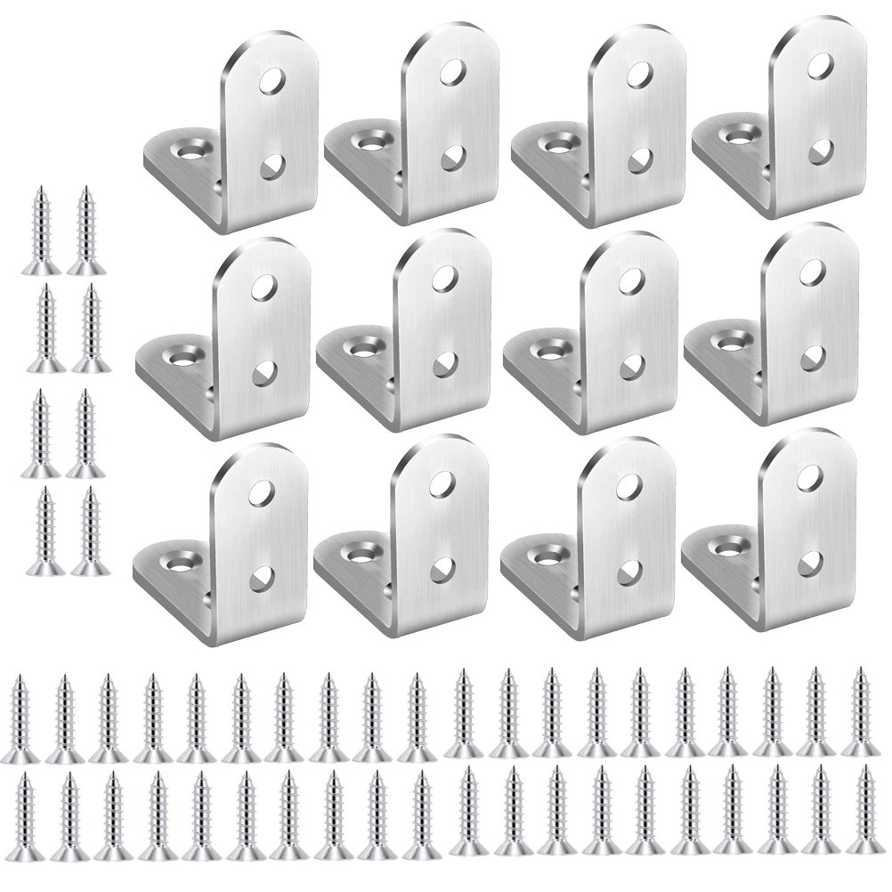 12Pcs Stainless Steel Corner Code Angle Thickened L Shape 90 Degree Furniture Fixed Bracket Desk Chair Reinforce Plate
12Pcs Stainless Steel Corner Code Angle Thickened L Shape 90 Degree Furniture Fixed Bracket Desk Chair Reinforce Plate